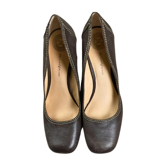 Modern Vintage Distressed Block Heel Y2K 3.5 in Chunky Heel NWOT - Picture 2 of 7